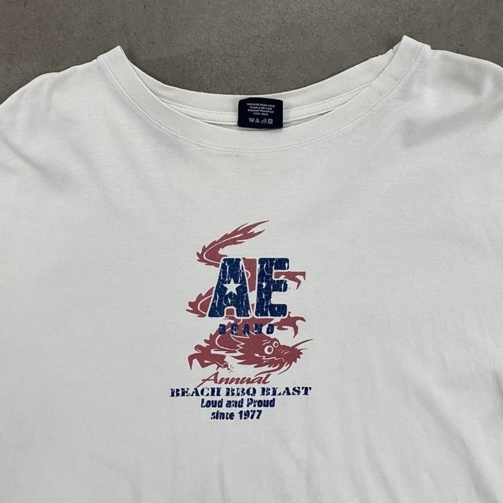 Vintage Y2K American Eagle Outfitters Dragon Annual BBQ Beach Blast T-Shirt XL